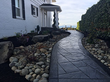 Black Diamond colored concrete experts in WA near 98010